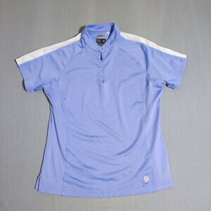 Adidas ClimaCool Active wear polo shirt women's  M light purple short sleeve